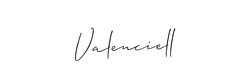 if you are searching for the best signature style for your name Valenciell. so please give up your signature search. here we have designed multiple signature styles  using Allison_Script. Valenciell signature style 2 images and pictures png