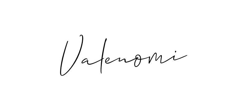 You can use this online signature creator to create a handwritten signature for the name Valenomi. This is the best online autograph maker. Valenomi signature style 2 images and pictures png
