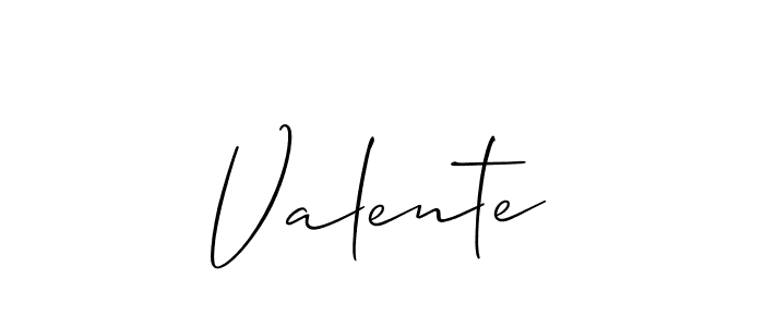 Also You can easily find your signature by using the search form. We will create Valente name handwritten signature images for you free of cost using Allison_Script sign style. Valente signature style 2 images and pictures png