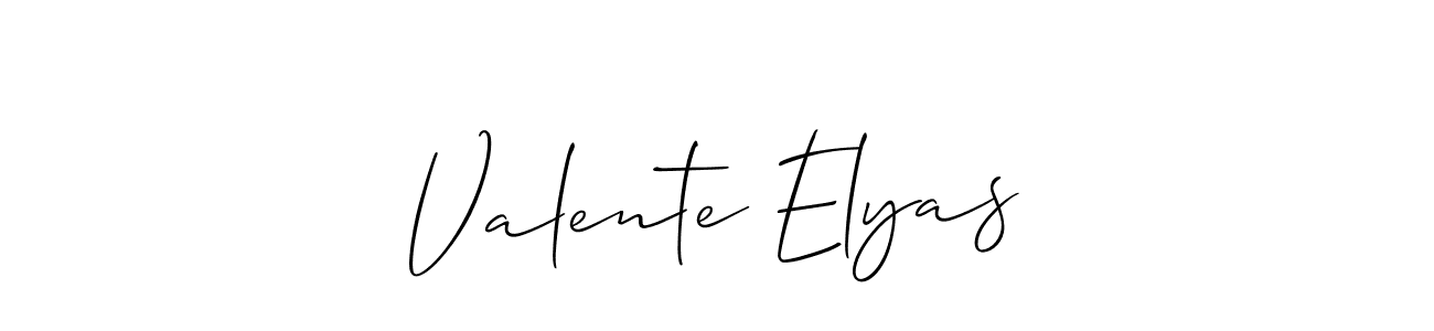 Make a beautiful signature design for name Valente Elyas. Use this online signature maker to create a handwritten signature for free. Valente Elyas signature style 2 images and pictures png
