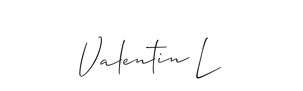 It looks lik you need a new signature style for name Valentin L. Design unique handwritten (Allison_Script) signature with our free signature maker in just a few clicks. Valentin L signature style 2 images and pictures png