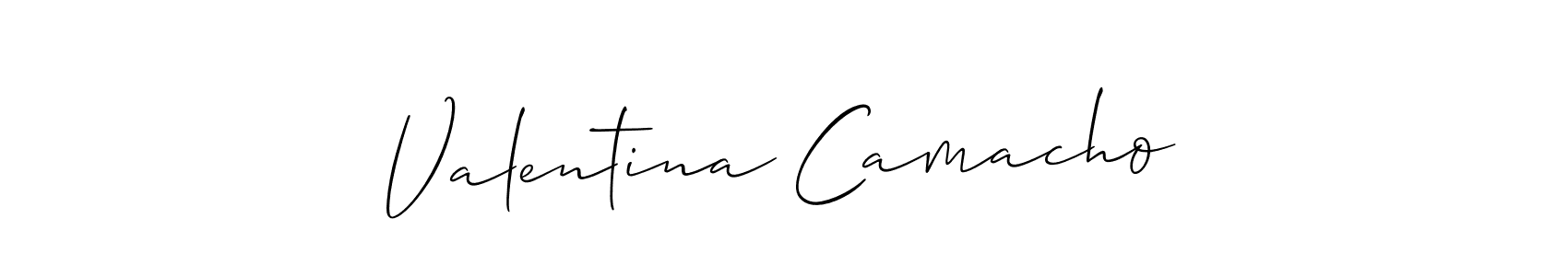 How to make Valentina Camacho signature? Allison_Script is a professional autograph style. Create handwritten signature for Valentina Camacho name. Valentina Camacho signature style 2 images and pictures png