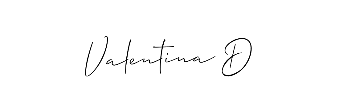 How to make Valentina D name signature. Use Allison_Script style for creating short signs online. This is the latest handwritten sign. Valentina D signature style 2 images and pictures png