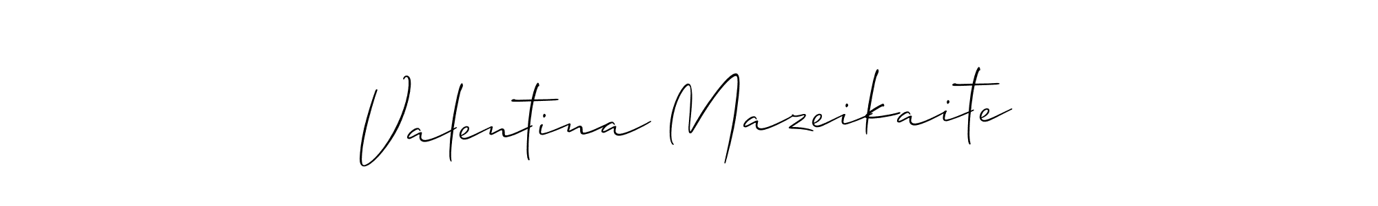 Design your own signature with our free online signature maker. With this signature software, you can create a handwritten (Allison_Script) signature for name Valentina Mazeikaite. Valentina Mazeikaite signature style 2 images and pictures png