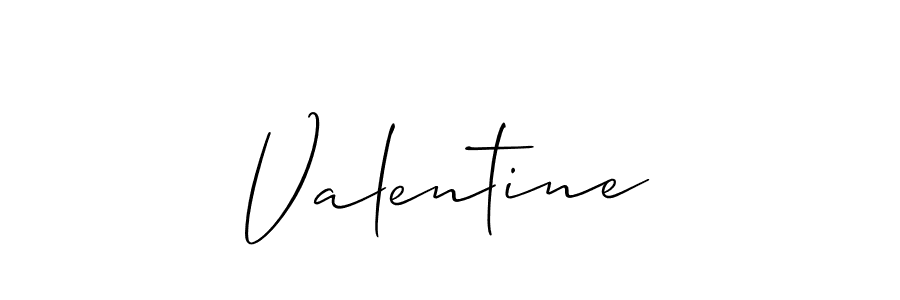 Create a beautiful signature design for name Valentine. With this signature (Allison_Script) fonts, you can make a handwritten signature for free. Valentine signature style 2 images and pictures png