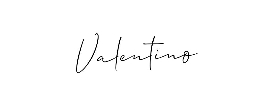 How to make Valentino signature? Allison_Script is a professional autograph style. Create handwritten signature for Valentino name. Valentino signature style 2 images and pictures png