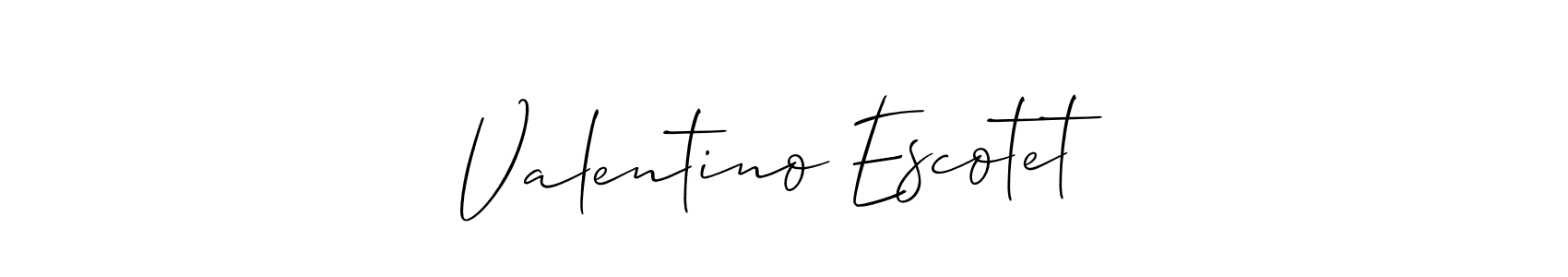 You can use this online signature creator to create a handwritten signature for the name Valentino Escotet. This is the best online autograph maker. Valentino Escotet signature style 2 images and pictures png