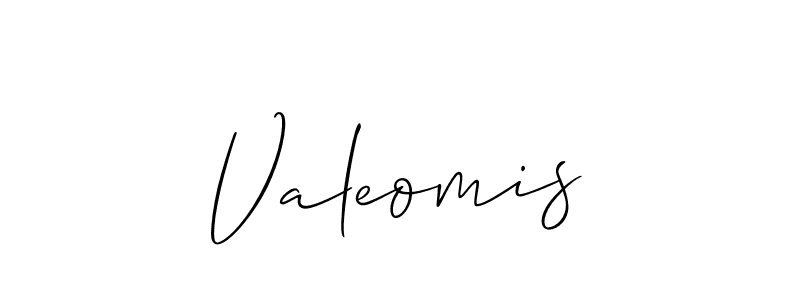 Valeomis stylish signature style. Best Handwritten Sign (Allison_Script) for my name. Handwritten Signature Collection Ideas for my name Valeomis. Valeomis signature style 2 images and pictures png