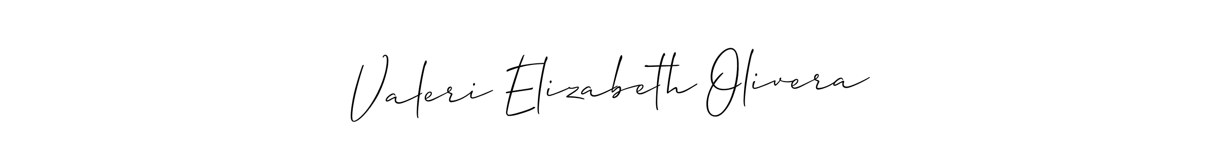 Make a beautiful signature design for name Valeri Elizabeth Olivera. With this signature (Allison_Script) style, you can create a handwritten signature for free. Valeri Elizabeth Olivera signature style 2 images and pictures png