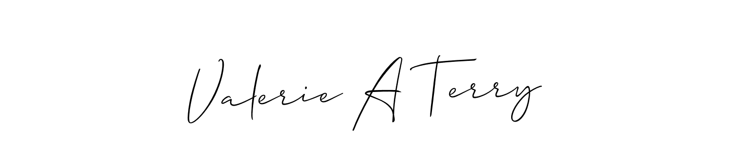 Best and Professional Signature Style for Valerie A Terry. Allison_Script Best Signature Style Collection. Valerie A Terry signature style 2 images and pictures png