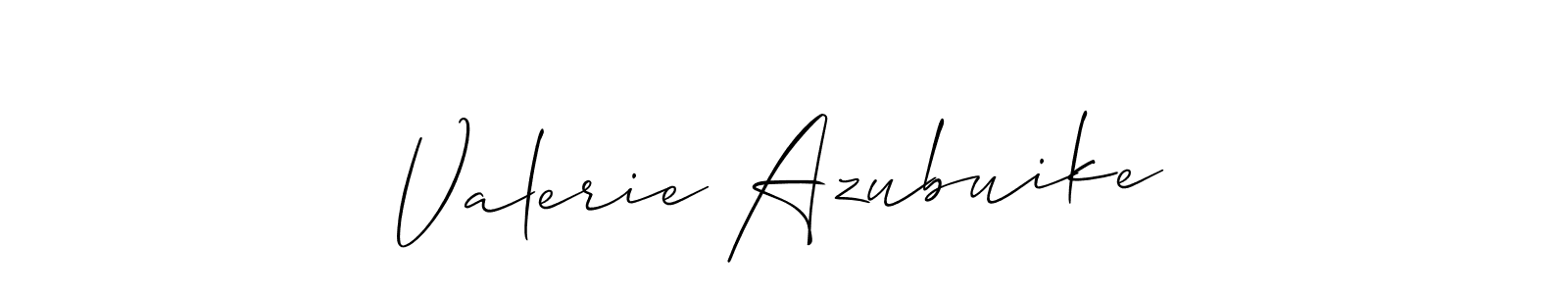 Use a signature maker to create a handwritten signature online. With this signature software, you can design (Allison_Script) your own signature for name Valerie Azubuike. Valerie Azubuike signature style 2 images and pictures png