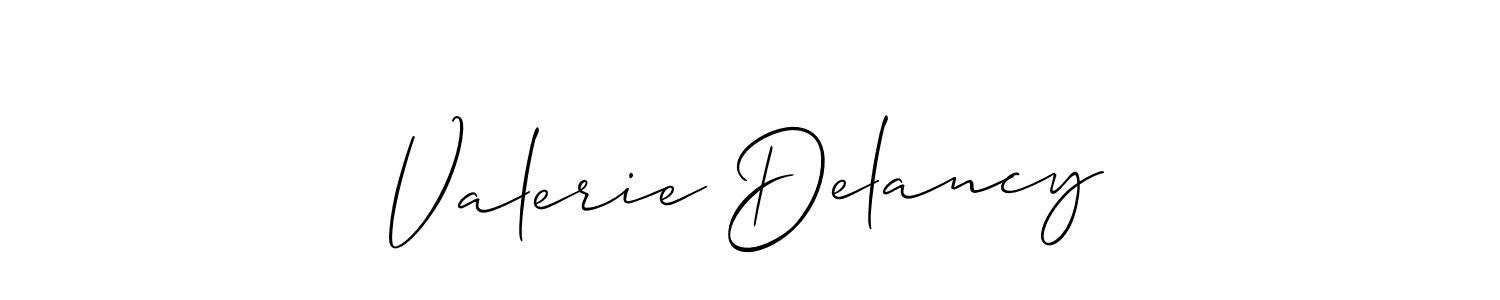 Use a signature maker to create a handwritten signature online. With this signature software, you can design (Allison_Script) your own signature for name Valerie Delancy. Valerie Delancy signature style 2 images and pictures png