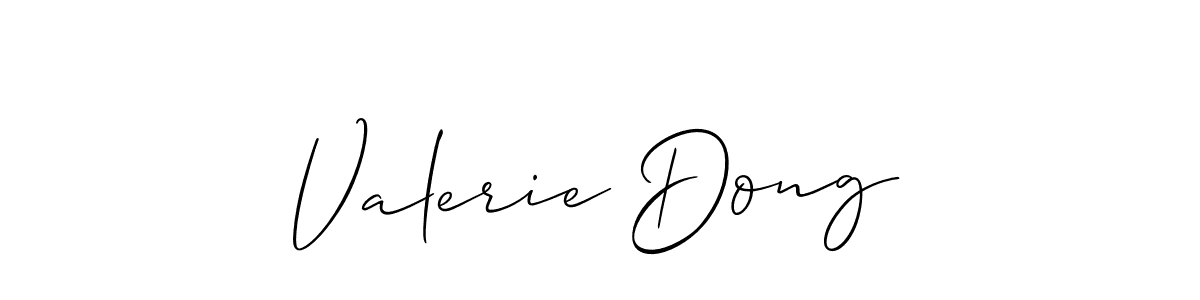 How to make Valerie Dong name signature. Use Allison_Script style for creating short signs online. This is the latest handwritten sign. Valerie Dong signature style 2 images and pictures png