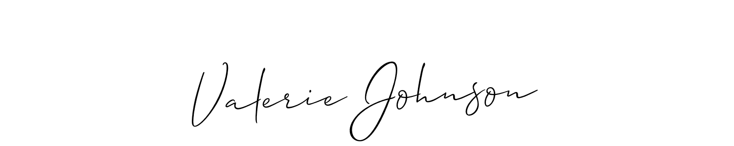 Make a beautiful signature design for name Valerie Johnson. With this signature (Allison_Script) style, you can create a handwritten signature for free. Valerie Johnson signature style 2 images and pictures png