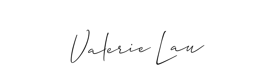 How to make Valerie Lau name signature. Use Allison_Script style for creating short signs online. This is the latest handwritten sign. Valerie Lau signature style 2 images and pictures png