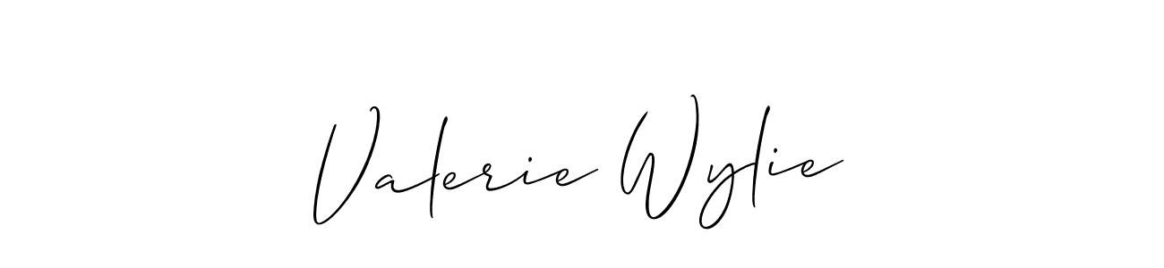 Use a signature maker to create a handwritten signature online. With this signature software, you can design (Allison_Script) your own signature for name Valerie Wylie. Valerie Wylie signature style 2 images and pictures png