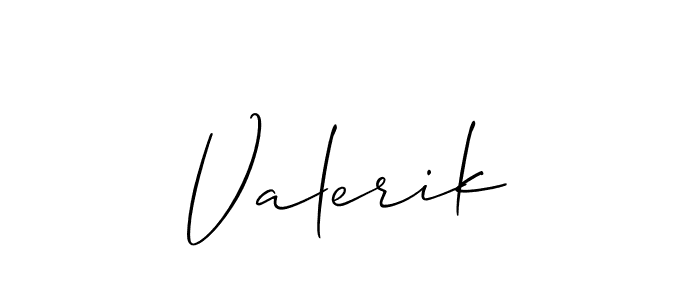 Make a short Valerik signature style. Manage your documents anywhere anytime using Allison_Script. Create and add eSignatures, submit forms, share and send files easily. Valerik signature style 2 images and pictures png