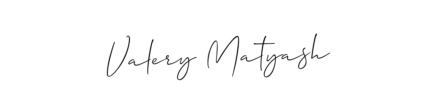 It looks lik you need a new signature style for name Valery Matyash. Design unique handwritten (Allison_Script) signature with our free signature maker in just a few clicks. Valery Matyash signature style 2 images and pictures png
