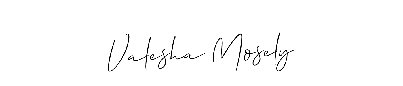 Also we have Valesha Mosely name is the best signature style. Create professional handwritten signature collection using Allison_Script autograph style. Valesha Mosely signature style 2 images and pictures png