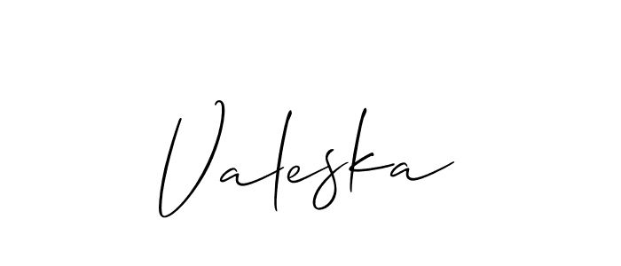 How to Draw Valeska signature style? Allison_Script is a latest design signature styles for name Valeska. Valeska signature style 2 images and pictures png