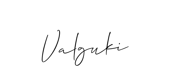 Once you've used our free online signature maker to create your best signature Allison_Script style, it's time to enjoy all of the benefits that Valguki name signing documents. Valguki signature style 2 images and pictures png