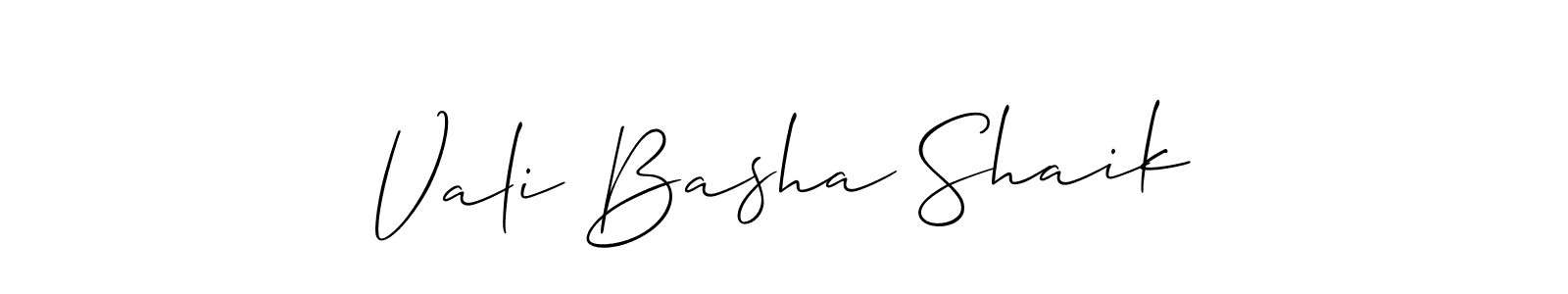 Make a short Vali Basha Shaik signature style. Manage your documents anywhere anytime using Allison_Script. Create and add eSignatures, submit forms, share and send files easily. Vali Basha Shaik signature style 2 images and pictures png