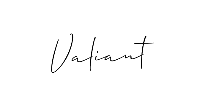 How to make Valiant signature? Allison_Script is a professional autograph style. Create handwritten signature for Valiant name. Valiant signature style 2 images and pictures png