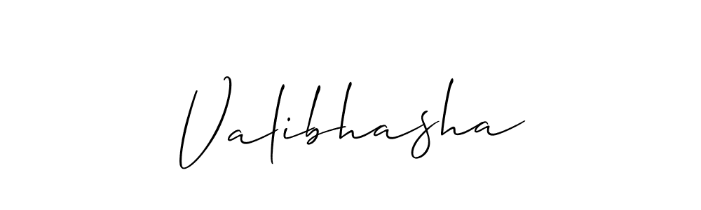 Make a beautiful signature design for name Valibhasha. With this signature (Allison_Script) style, you can create a handwritten signature for free. Valibhasha signature style 2 images and pictures png