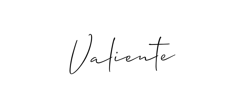 How to make Valiente signature? Allison_Script is a professional autograph style. Create handwritten signature for Valiente name. Valiente signature style 2 images and pictures png