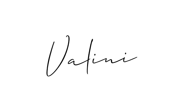 It looks lik you need a new signature style for name Valini. Design unique handwritten (Allison_Script) signature with our free signature maker in just a few clicks. Valini signature style 2 images and pictures png