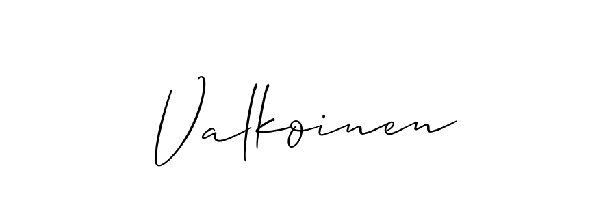 Make a short Valkoinen signature style. Manage your documents anywhere anytime using Allison_Script. Create and add eSignatures, submit forms, share and send files easily. Valkoinen signature style 2 images and pictures png