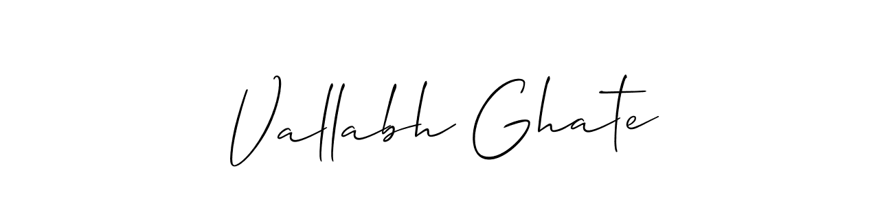Use a signature maker to create a handwritten signature online. With this signature software, you can design (Allison_Script) your own signature for name Vallabh Ghate. Vallabh Ghate signature style 2 images and pictures png