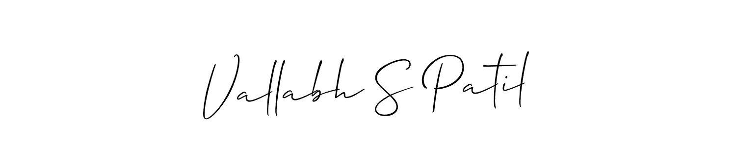 How to make Vallabh S Patil signature? Allison_Script is a professional autograph style. Create handwritten signature for Vallabh S Patil name. Vallabh S Patil signature style 2 images and pictures png