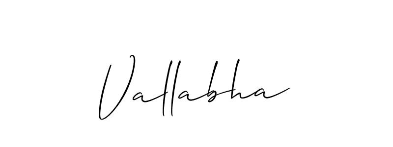 Design your own signature with our free online signature maker. With this signature software, you can create a handwritten (Allison_Script) signature for name Vallabha. Vallabha signature style 2 images and pictures png