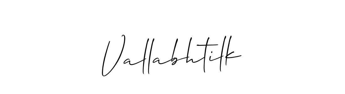 Allison_Script is a professional signature style that is perfect for those who want to add a touch of class to their signature. It is also a great choice for those who want to make their signature more unique. Get Vallabhtilk name to fancy signature for free. Vallabhtilk signature style 2 images and pictures png