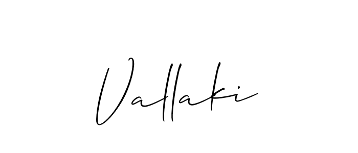 Allison_Script is a professional signature style that is perfect for those who want to add a touch of class to their signature. It is also a great choice for those who want to make their signature more unique. Get Vallaki name to fancy signature for free. Vallaki signature style 2 images and pictures png