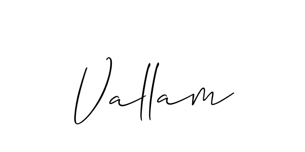 Also we have Vallam name is the best signature style. Create professional handwritten signature collection using Allison_Script autograph style. Vallam signature style 2 images and pictures png