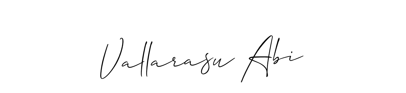 You should practise on your own different ways (Allison_Script) to write your name (Vallarasu Abi) in signature. don't let someone else do it for you. Vallarasu Abi signature style 2 images and pictures png