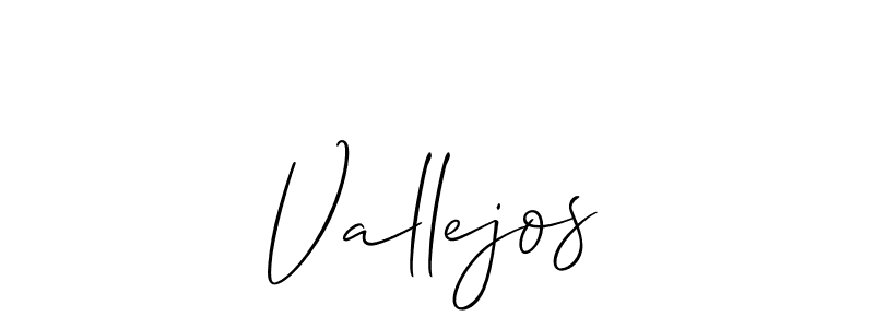 Use a signature maker to create a handwritten signature online. With this signature software, you can design (Allison_Script) your own signature for name Vallejos. Vallejos signature style 2 images and pictures png