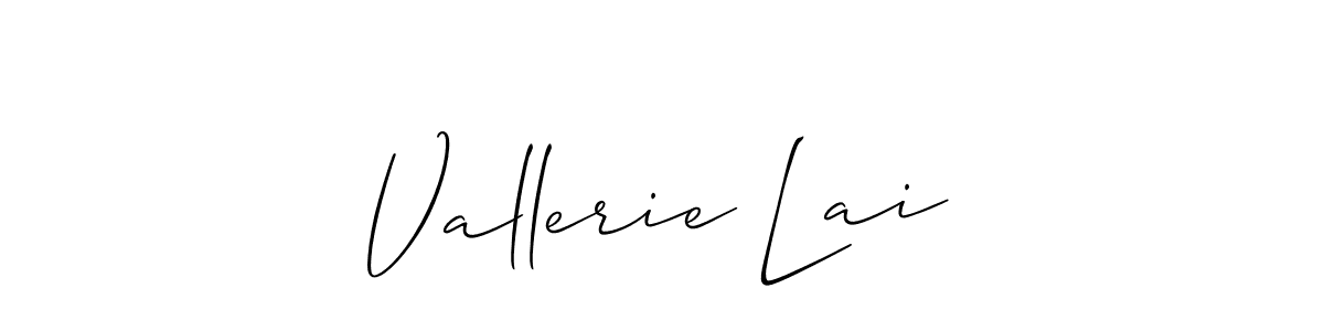 How to make Vallerie Lai name signature. Use Allison_Script style for creating short signs online. This is the latest handwritten sign. Vallerie Lai signature style 2 images and pictures png