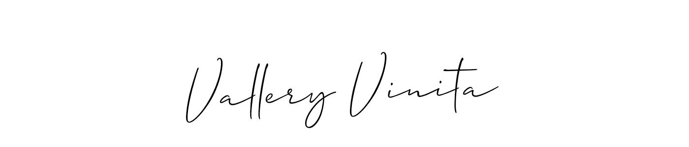 Make a beautiful signature design for name Vallery Vinita. Use this online signature maker to create a handwritten signature for free. Vallery Vinita signature style 2 images and pictures png