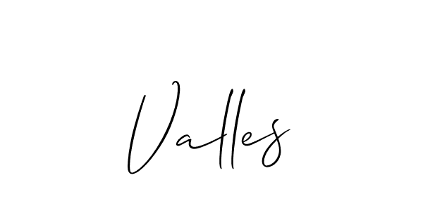 Allison_Script is a professional signature style that is perfect for those who want to add a touch of class to their signature. It is also a great choice for those who want to make their signature more unique. Get Valles name to fancy signature for free. Valles signature style 2 images and pictures png