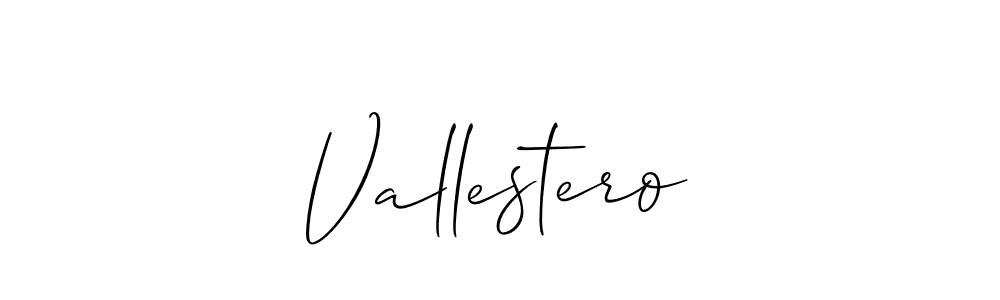 Create a beautiful signature design for name Vallestero. With this signature (Allison_Script) fonts, you can make a handwritten signature for free. Vallestero signature style 2 images and pictures png