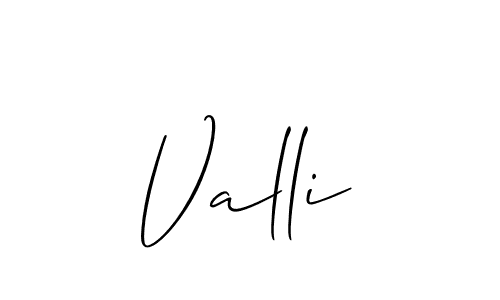 You should practise on your own different ways (Allison_Script) to write your name (Valli) in signature. don't let someone else do it for you. Valli signature style 2 images and pictures png