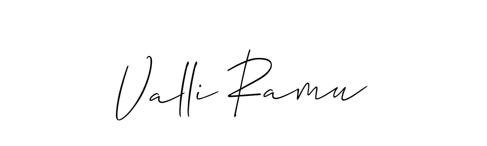 Once you've used our free online signature maker to create your best signature Allison_Script style, it's time to enjoy all of the benefits that Valli Ramu name signing documents. Valli Ramu signature style 2 images and pictures png