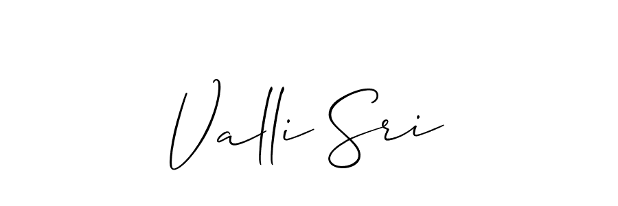 You should practise on your own different ways (Allison_Script) to write your name (Valli Sri) in signature. don't let someone else do it for you. Valli Sri signature style 2 images and pictures png