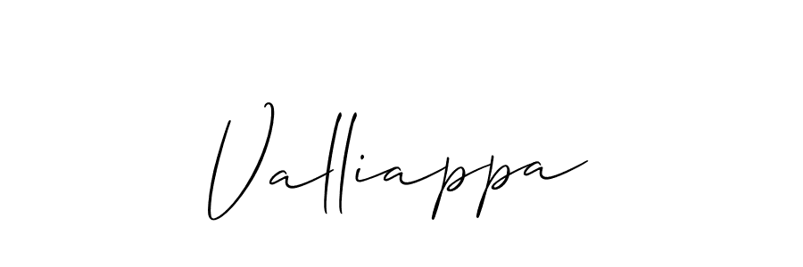 It looks lik you need a new signature style for name Valliappa. Design unique handwritten (Allison_Script) signature with our free signature maker in just a few clicks. Valliappa signature style 2 images and pictures png