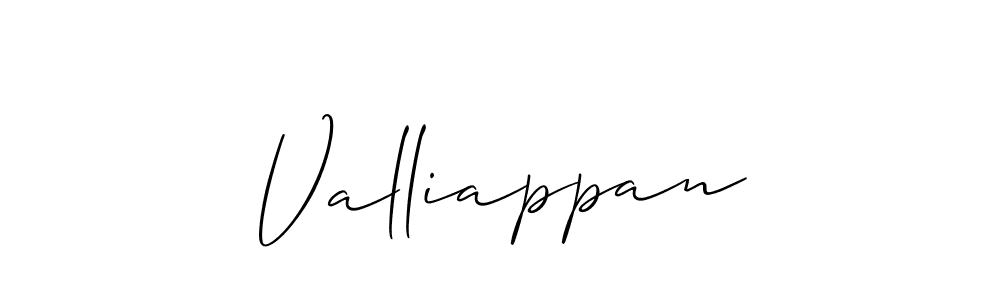 How to make Valliappan name signature. Use Allison_Script style for creating short signs online. This is the latest handwritten sign. Valliappan signature style 2 images and pictures png