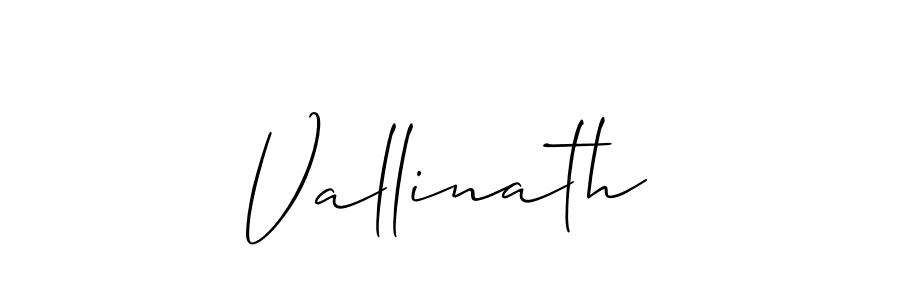 Create a beautiful signature design for name Vallinath. With this signature (Allison_Script) fonts, you can make a handwritten signature for free. Vallinath signature style 2 images and pictures png