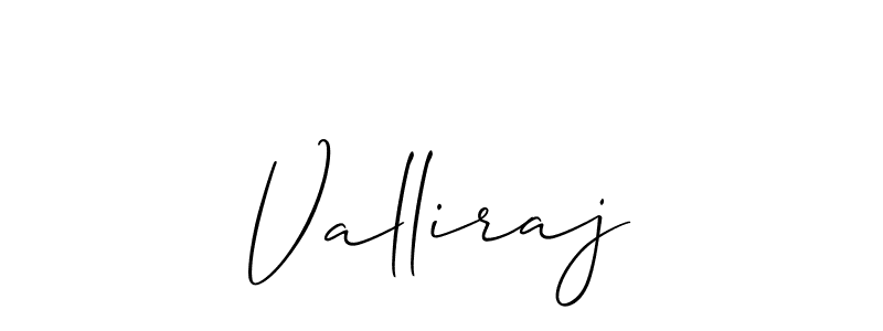 It looks lik you need a new signature style for name Valliraj. Design unique handwritten (Allison_Script) signature with our free signature maker in just a few clicks. Valliraj signature style 2 images and pictures png